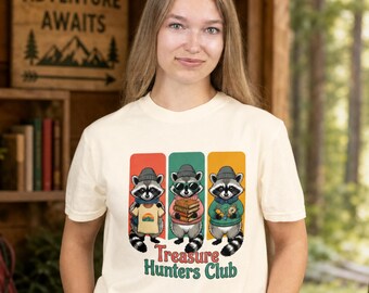 Thrifting Raccoon Shirt, Thrift Store Treasure Hunter Graphic Comfort Colors Tee, Secondhand Shopper