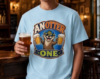 Otter Beer Shirt, Beer Lover Graphic Comfort Colors Tee, Brewery Drinking Buddy Birthday Gift