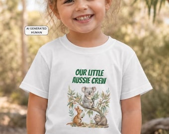 Personalized Australian Animals Toddler Shirt, Koala Kangaroo Wombat Graphic Tee, Kids Birthday Gift