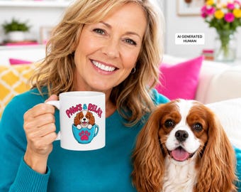 Cavalier King Charles Mug, Spaniel Lover Gift, Blenheim Coffee Cup, Pet Owner Christmas Present
