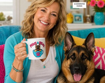 German Shepherd Mug, GSD Lover Gift, Alsatian Coffee Cup, Pet Owner Christmas Present