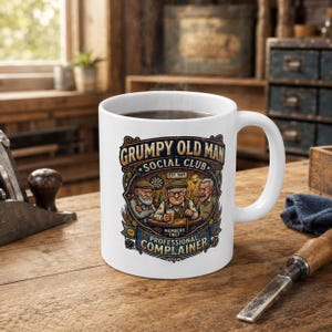 Grumpy Old Man-mugg, rolig pensionspresent, pappakaffekopp, morfarpresent