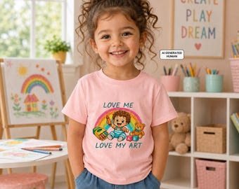Personalized Toddler Art Shirt, Little Artist Rainbow Bella Canvas Tee, Creative Kid Birthday Gift