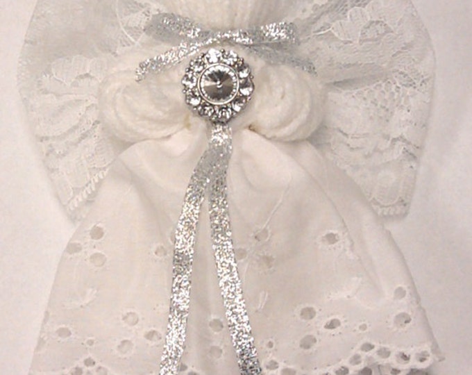 Birthstone Series Lace and Yarn Angel Ornament April Diamond Etsy