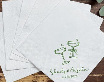 Personalized Wedding Napkins, Monogram Cocktail Napkins, Table Decor