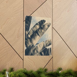 Palm Leaf Art Print, Vintage Inspired Neutral Gallery Poster Bild 13