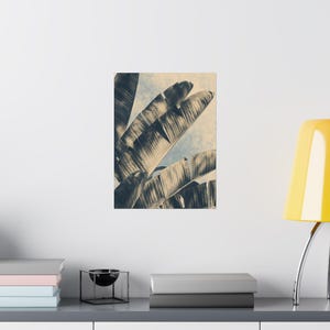 Palm Leaf Art Print, Vintage Inspired Neutral Gallery Poster Bild 16