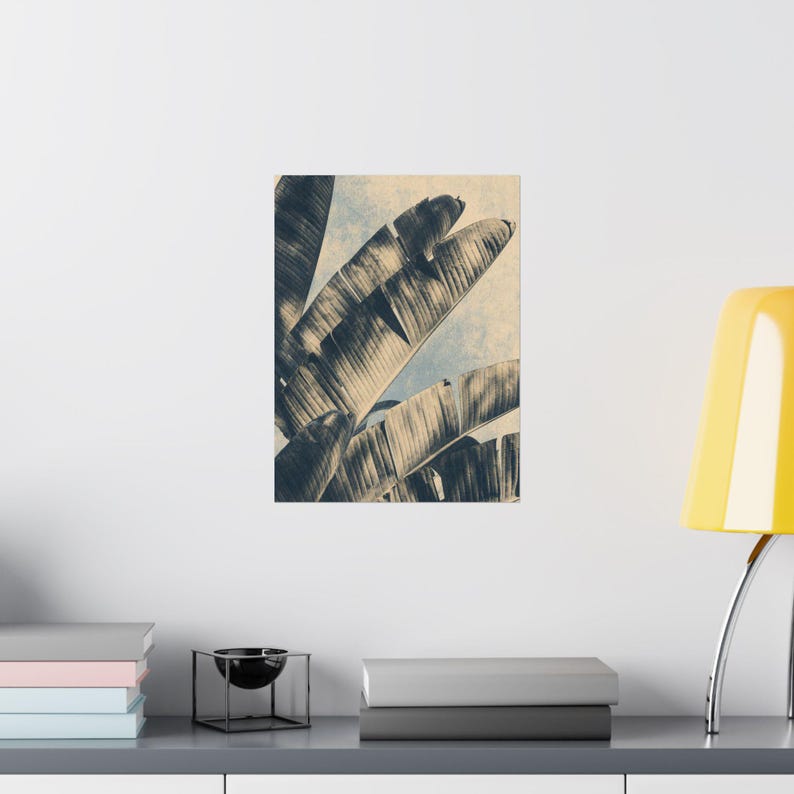Palm Leaf Art Print, Vintage Inspired Neutral Gallery Poster Bild 16