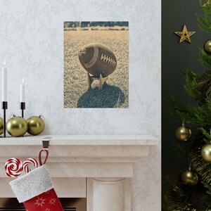 Vintage Football Art Print, Neutral Gallery Wall Decor, Full Bleed Poster image 15