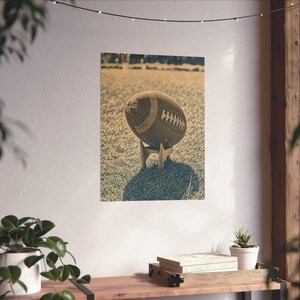 Vintage Football Art Print, Neutral Gallery Wall Decor, Full Bleed Poster image 6