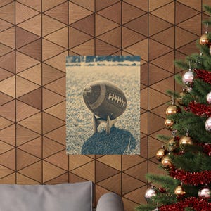 Vintage Football Art Print, Neutral Gallery Wall Decor, Full Bleed Poster image 4