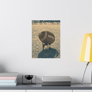 Vintage Football Art Print, Neutral Gallery Wall Decor, Full Bleed Poster image 16