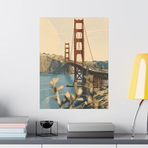 San Francisco Cityscape Art Print, Modern Travel Poster, Neutral Wall Decor Bild 8