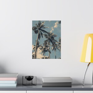 Palm Trees Art Print, Vintage Inspired Neutral Gallery Poster 画像 16