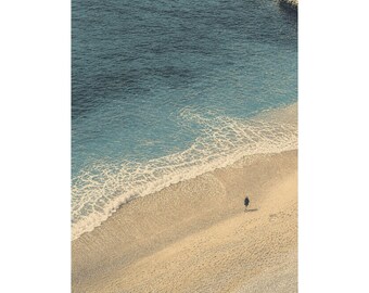 Beach Art Print, Neutral Wall Decor, Full Bleed Poster, Vintage Inspired Modern Gallery Art