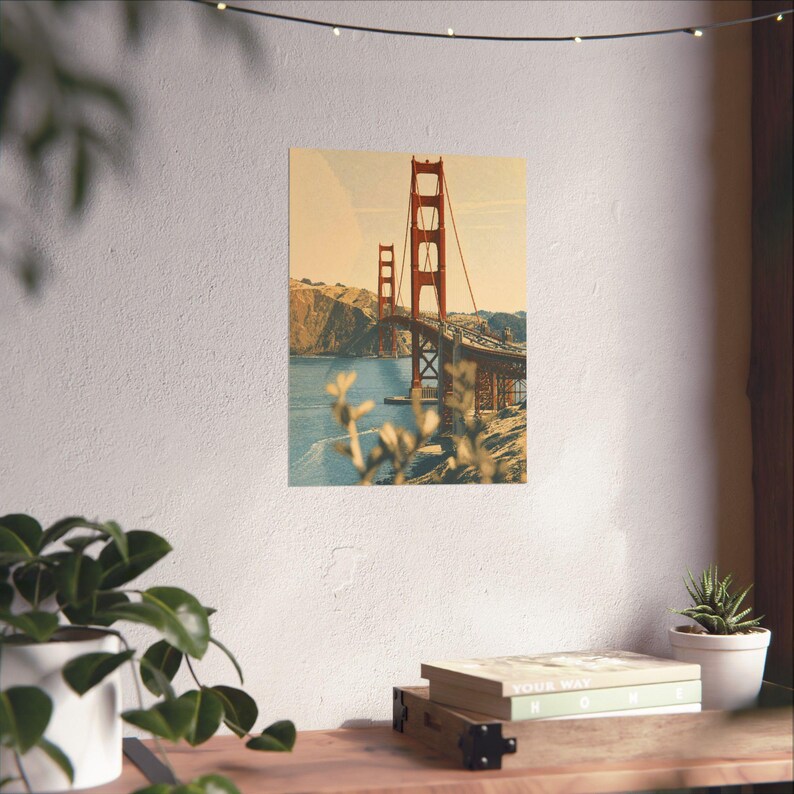 San Francisco Cityscape Art Print, Modern Travel Poster, Neutral Wall Decor Bild 14