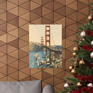 San Francisco Cityscape Art Print, Modern Travel Poster, Neutral Wall Decor Bild 4