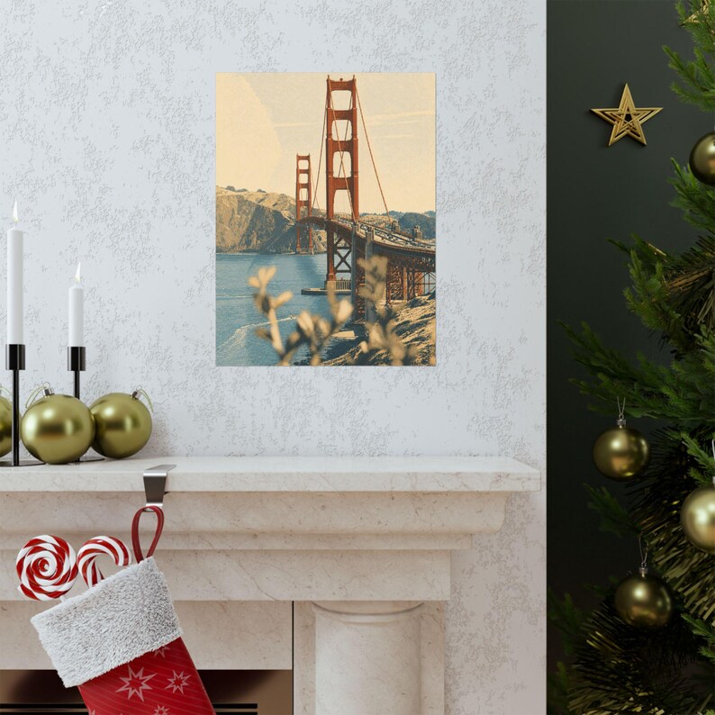 San Francisco Cityscape Art Print, Modern Travel Poster, Neutral Wall Decor Bild 15