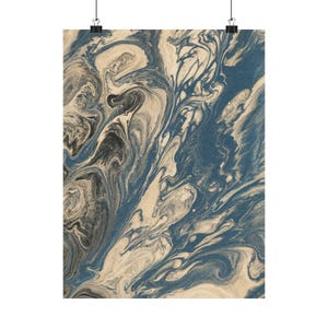 Abstract Fluid Art Art Print, Neutral Wall Decor, Full Bleed Poster, Vintage Inspired Modern Gallery Art bild 9