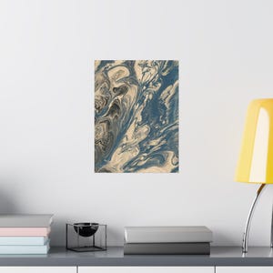 Abstract Fluid Art Art Print, Neutral Wall Decor, Full Bleed Poster, Vintage Inspired Modern Gallery Art bild 16