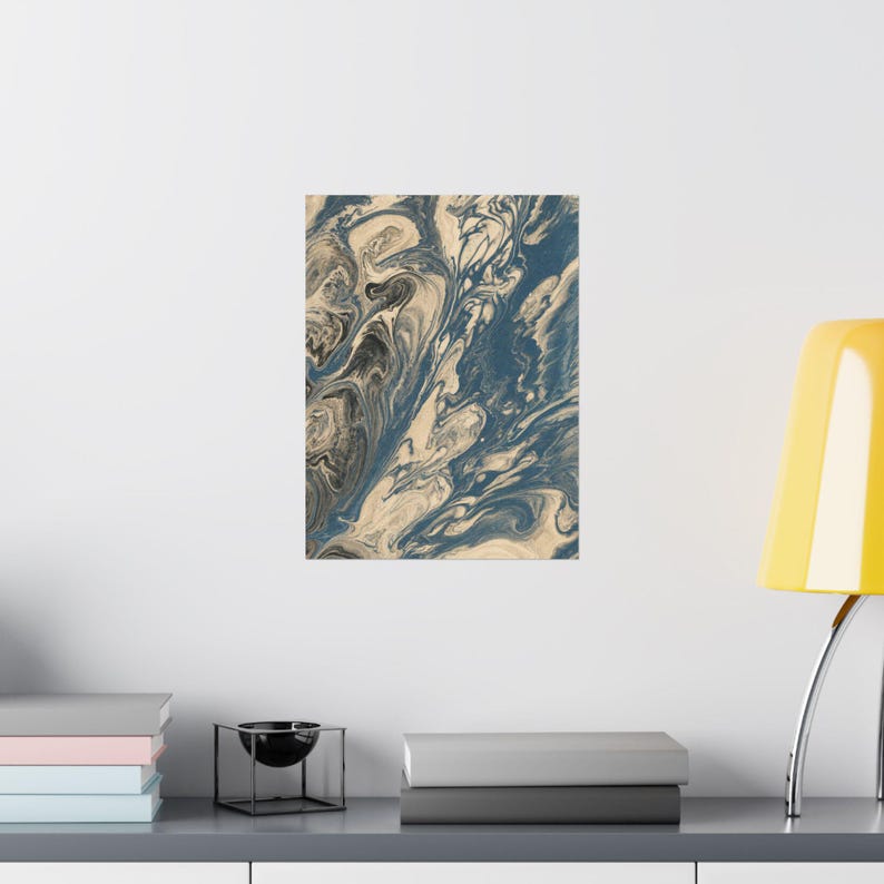 Abstract Fluid Art Art Print, Neutral Wall Decor, Full Bleed Poster, Vintage Inspired Modern Gallery Art bild 16