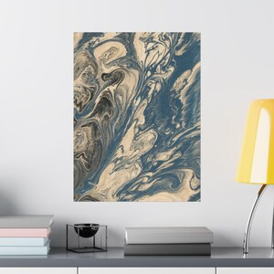Abstract Fluid Art Art Print, Neutral Wall Decor, Full Bleed Poster, Vintage Inspired Modern Gallery Art bild 8