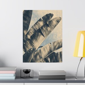 Palm Leaf Art Print, Vintage Inspired Neutral Gallery Poster Bild 8