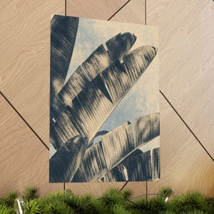 Palm Leaf Art Print, Vintage Inspired Neutral Gallery Poster Bild 5