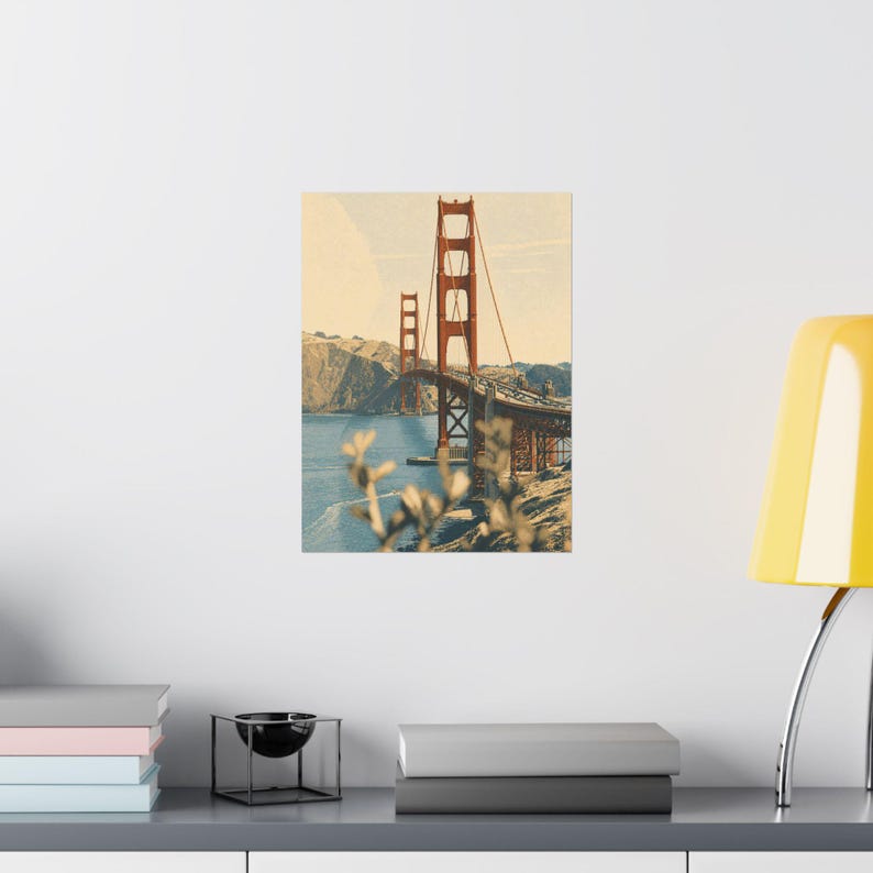 San Francisco Cityscape Art Print, Modern Travel Poster, Neutral Wall Decor Bild 16