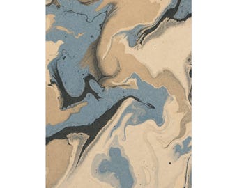 Abstract Painting Art Print, Neutral Wall Decor, Full Bleed Poster, Vintage Inspired Modern Gallery Art