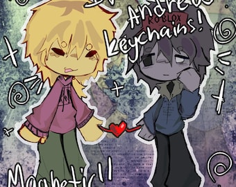 Ivan & Andrew Bad things magnetic keychains
