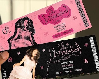 The Unraveled Tour Custom Personalized | Ticket | Gift | Souvenir | Collector Ticket | Olivia Rodrigo