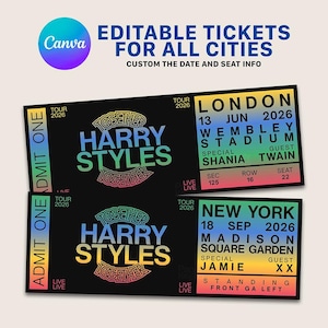 Digital Together Together Tour Ticket | Custom Concert Keepsake | Personalized Harry Digital Ticket | Fan Made | Canva
