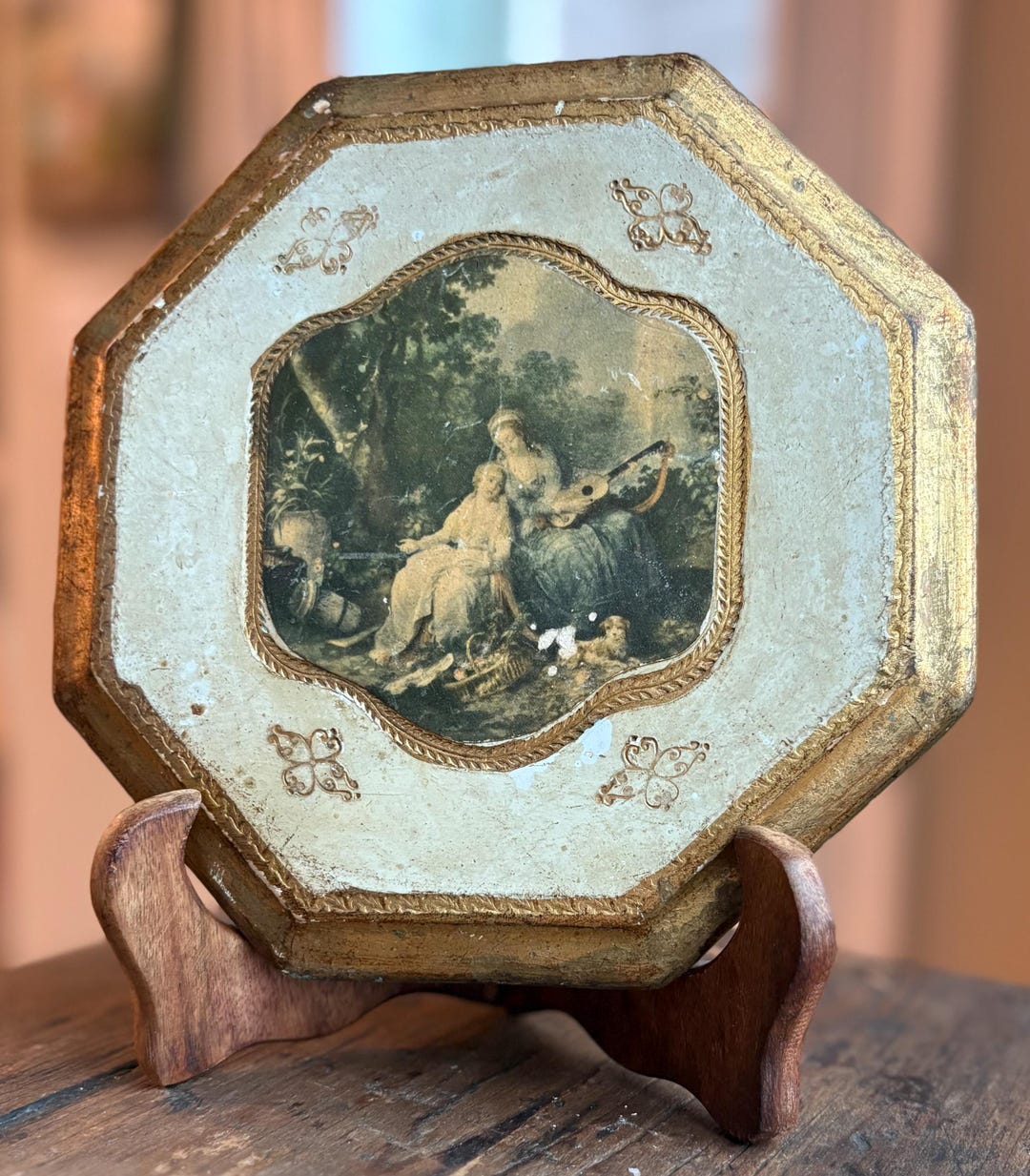 Vintage Italian Florentine Wall Plaque | Gold Gilt Rococo Decor ...