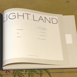 Signed Art Wolfe Hardcover "Light on the Land" – 1991 First Edition | Nature Photography Book | Vintage Coffee Table Decor