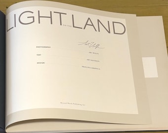 Signed Art Wolfe Hardcover "Light on the Land" – 1991 Nature Photography Book