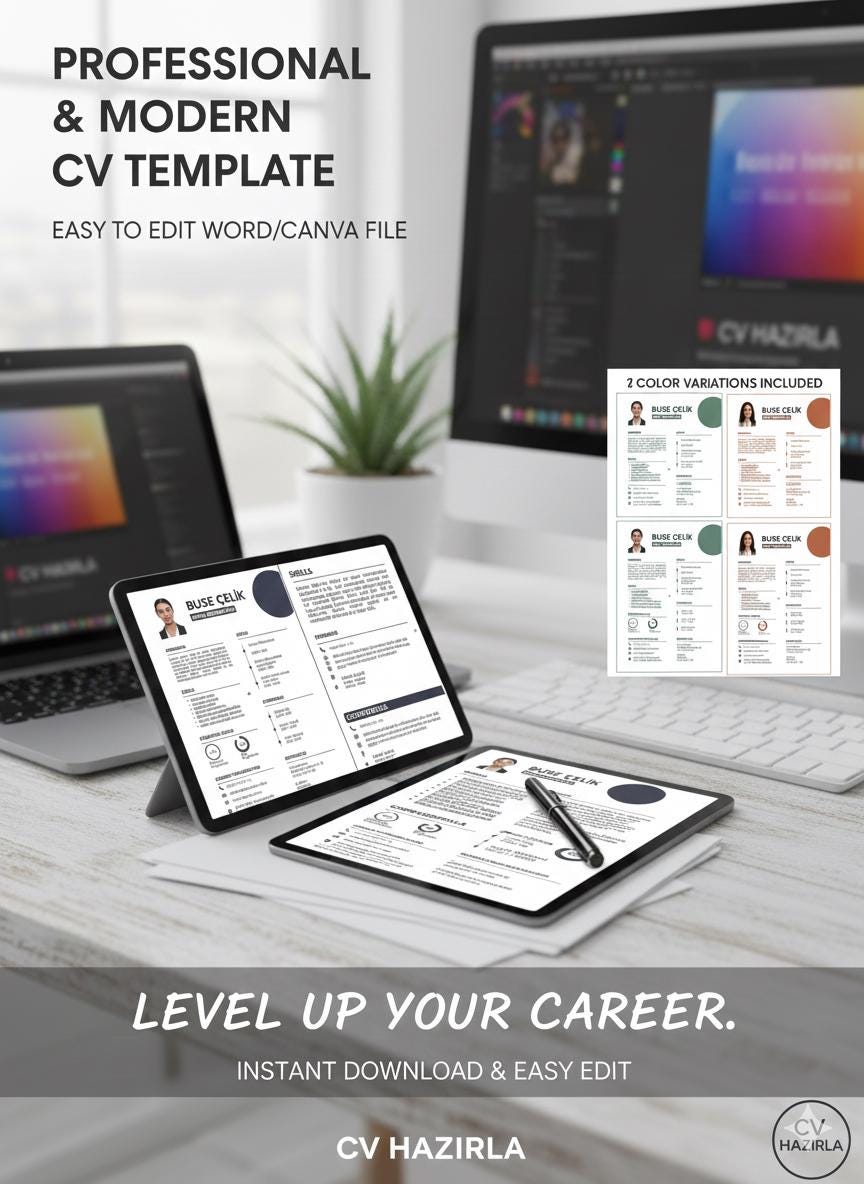 Normal Cv Set Up Modern Professional CV Set โ 10 Stylish Designs โ PDF + Editable Canva ...