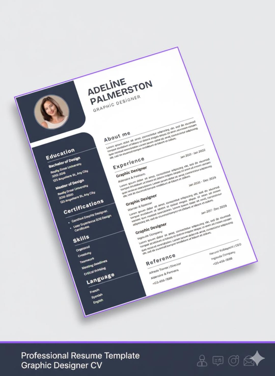 Modern Professional CV Set – 10 Stylish Designs – PDF + Editable Canva ...