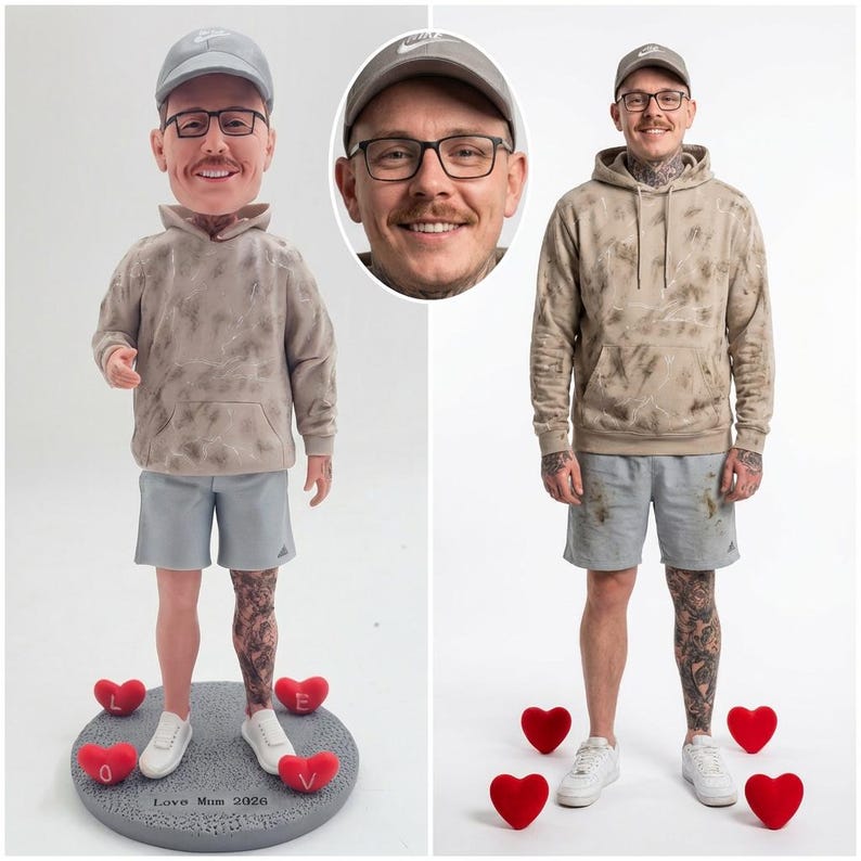Custom Mini Me Figurine, Highly Detailed Portrait Sculpture ...