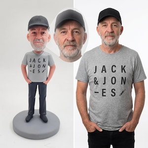 Custom Portrait Figurine from Photo, Personalized Polymer Clay People Statue, Mini Me