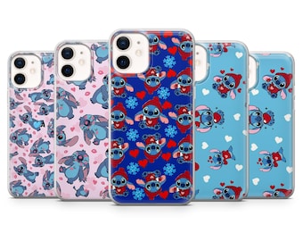 Valentinstag Handyhülle Love Romantische Stitch Cover für iPhone 17 17Pro 16 15 14 13 12 Samsung S25 S24 S23 A56 A36 A16 Pixel 10 10Pro