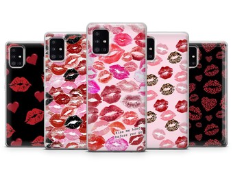 Valentine Day Phone Case Liebe Romantische Kuss Lippen Abdeckung für iPhone 17 17Pro 16 15 14 13 12 Samsung S25 S24 S23 A56 A36 A16 Pixel 10 10Pro