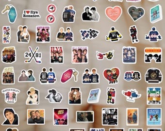5pcs Heated Rivalry Shane and Ilya Mystery Sticker Pack | Die Cut Glossy | Cartoon | #1 Draft Pick | Hockey Romance | Bookish Stickers