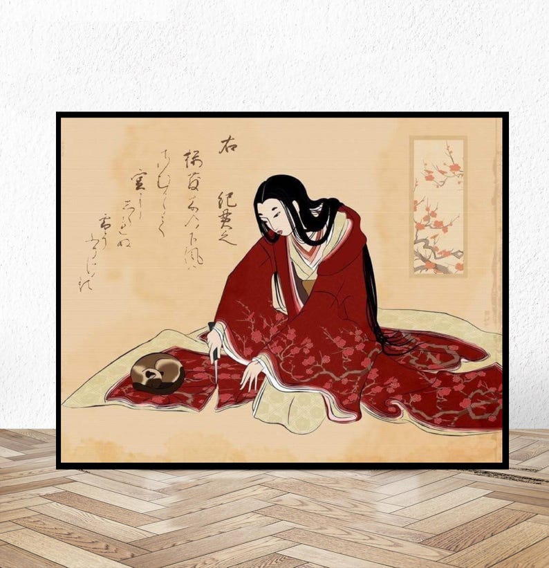 Japanese Geisha Woodblock Print, Cat Kimono Poster, Museum Wall Art ...