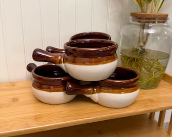 Vintage French Onion Soup Bowls (Set of 5)
