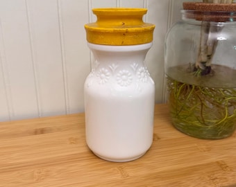 Vintage Milk Glass Tang Jar Cannister