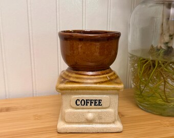 Vintage Ceramic Coffee Mill Container