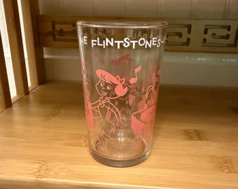 Vintage 1962 The Flintstones Welch's Jelly Glass