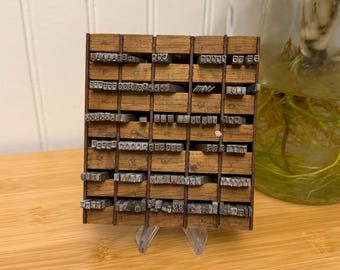 Vintage Metal Letter Stamps / Typesetting In Original Box