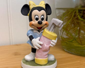 Vintage Walt Disney Minnie Mouse Golf Bag Figurine
